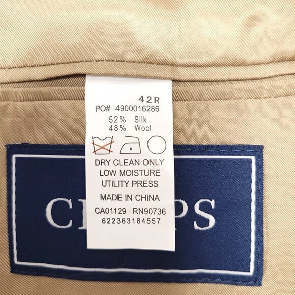 Chaps Mens 100% Silk Blazer Size 42R - Picture 7 of 8